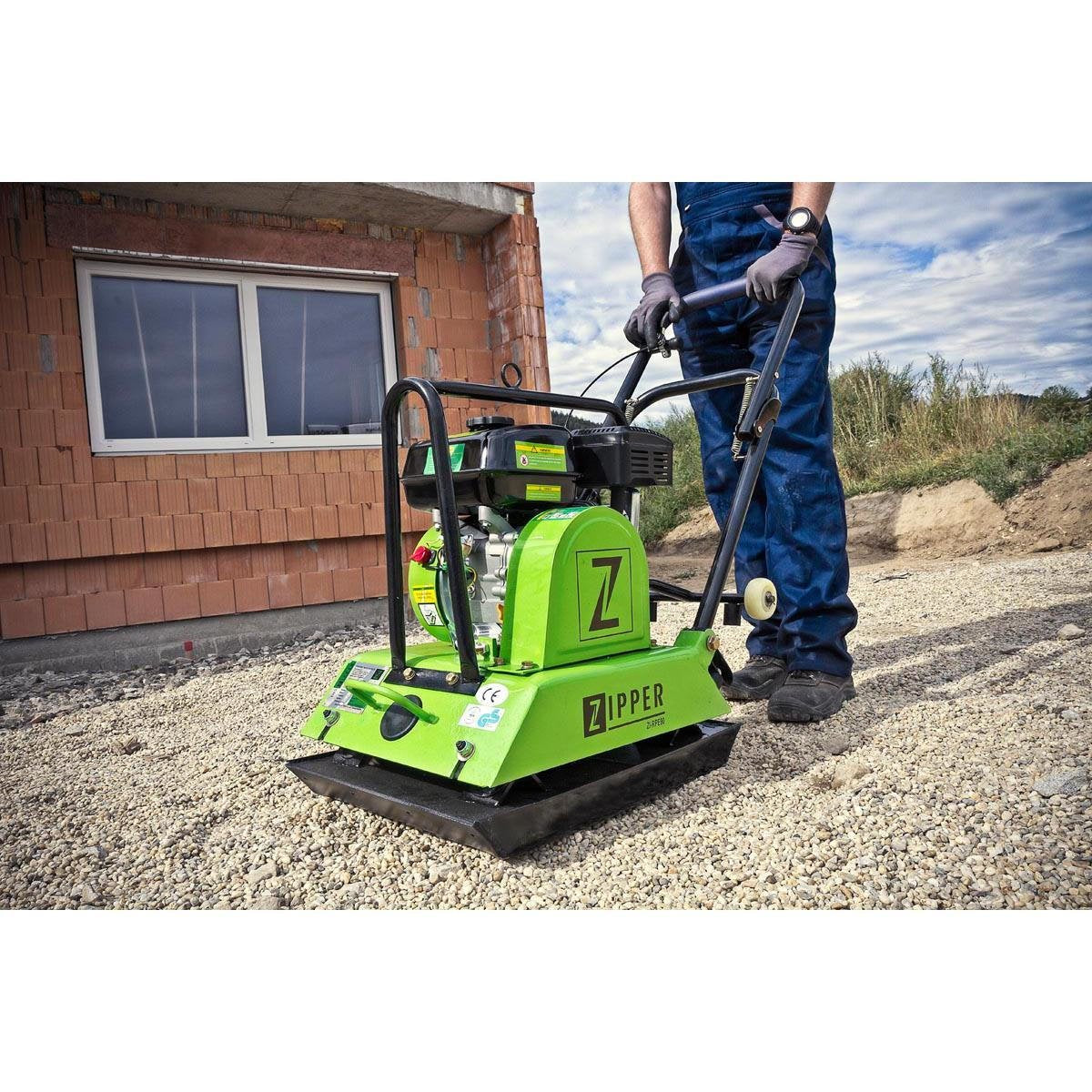 Zipper Maschinen Zi-Rpe90 Compactador De Tierra Placa Vibratoria Corriente Alterna 14,4 M/Min 2 Cm 3,1 L