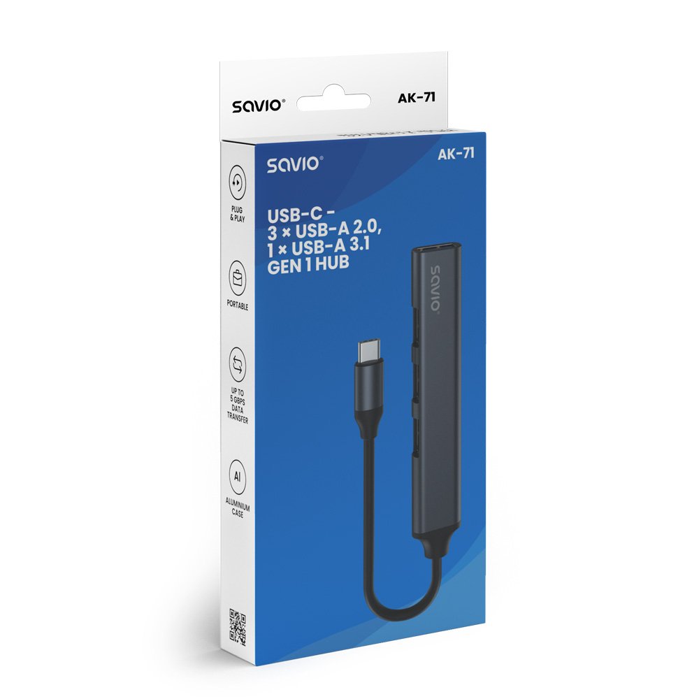 EAN 5901986048497 - Savio AK-71 hub de interfaz imagen 7