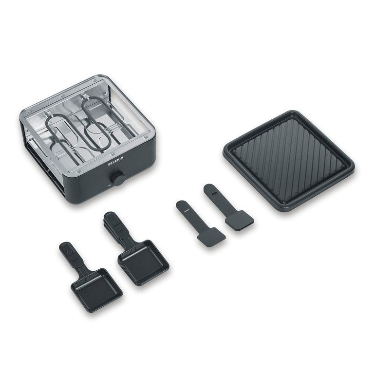 Severin Black Line Lite Mini Parrilla Raclette Rg 2360 Negro, 800 Vatios 4008146044632