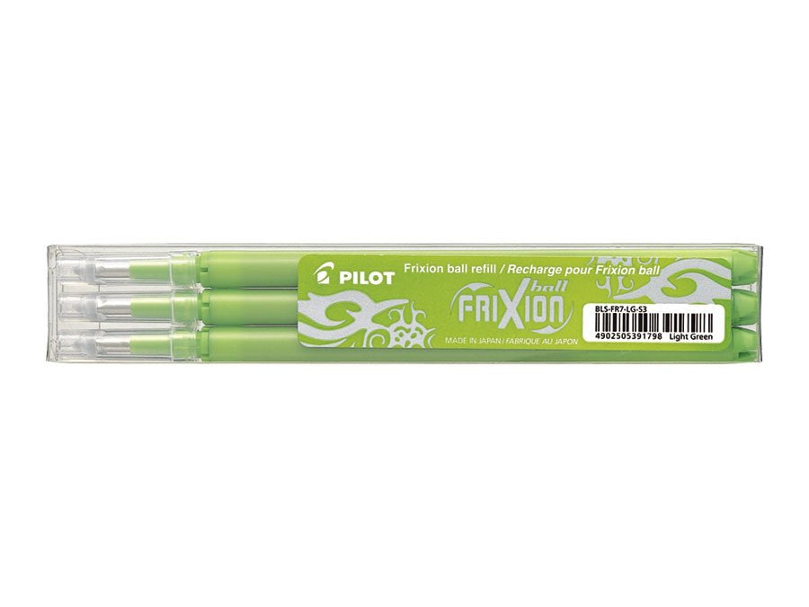 Pilot Pen Frixion Tintenrollerminen Verde Claro 0.4 Mm 3 Ud.