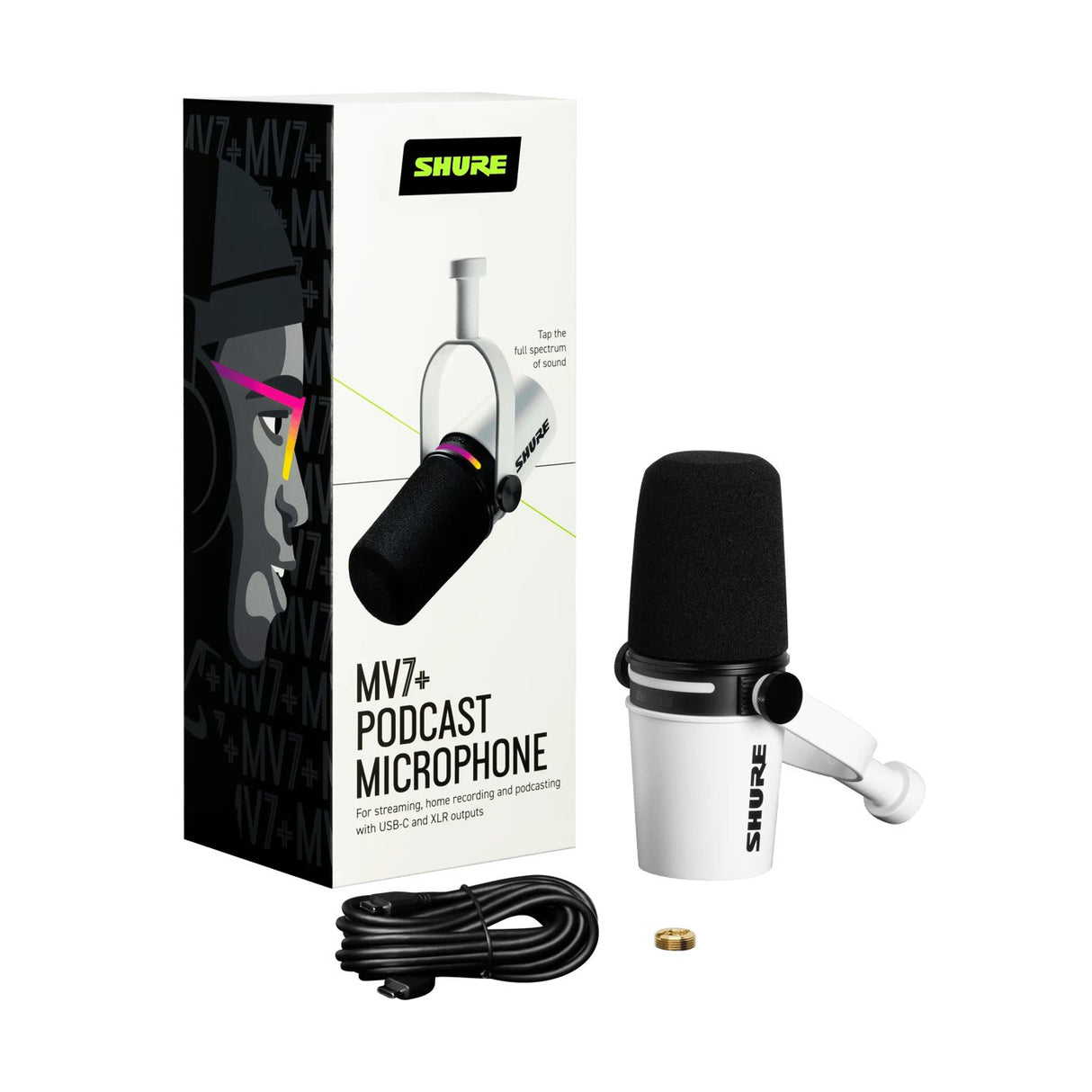 EAN 0042406812719 - Shure MV7+-W micrófono Blanco Micrófono de estudio imagen 5