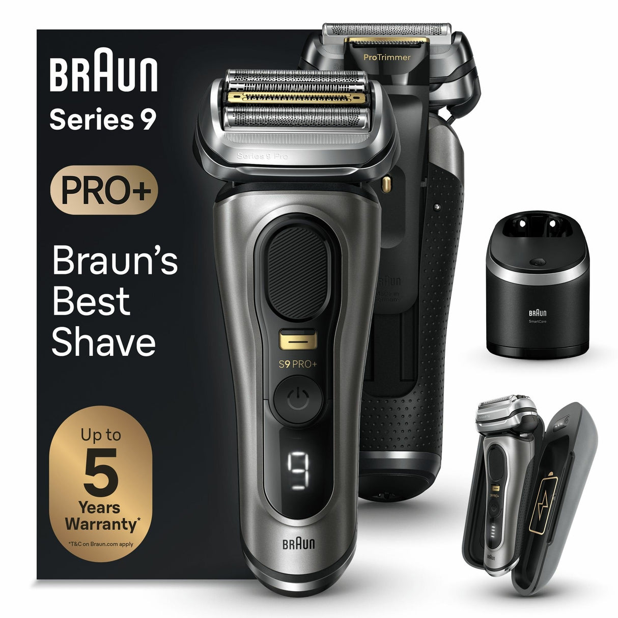 EAN 7500435218276 - Braun Series 9 Pro+ 9575cc Wet & Dry Máquina de afeitar de láminas Recortadora Metálico imagen 2