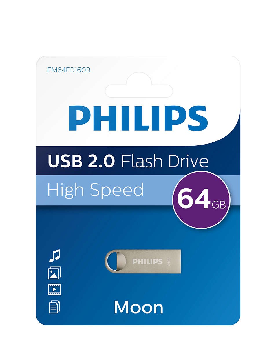 Memoria Usb Philips Moon Edition 2.0 64gb Usb Tipo-A