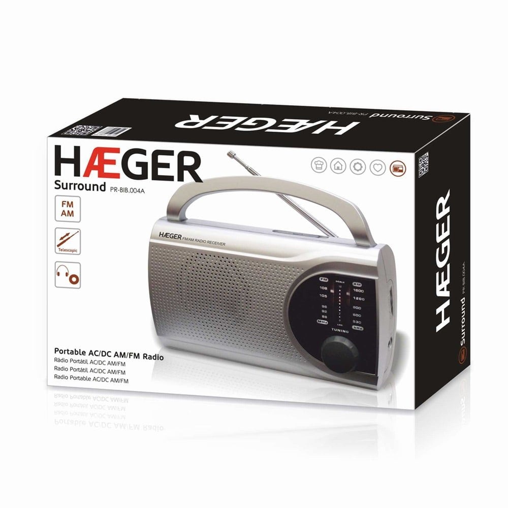 Rádio Haeger Surround Am/Fm - Ac/Dc