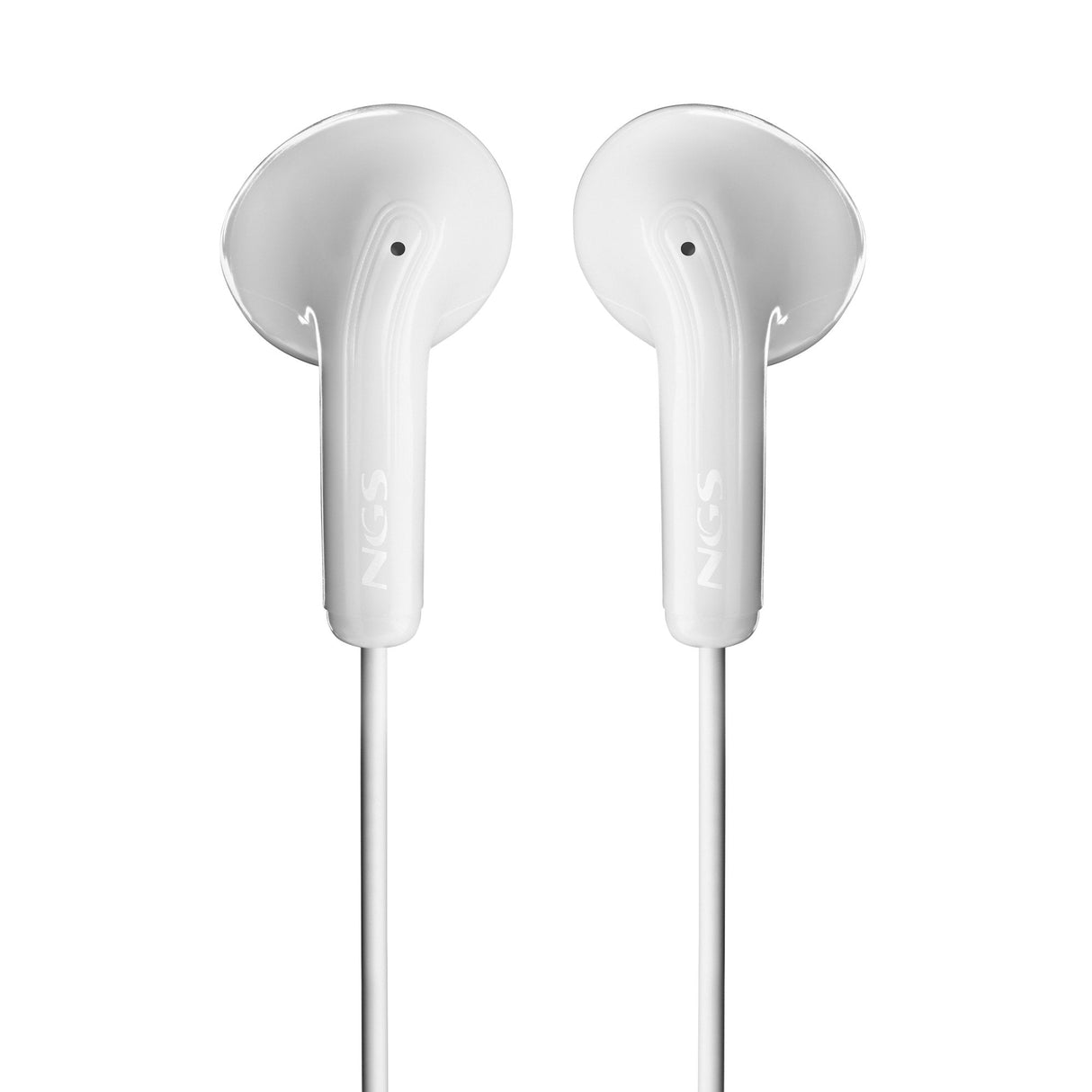 Auriculares Intrauditivos Ngs Cross Flip Con Micrófono Jack 3.5 Blancos