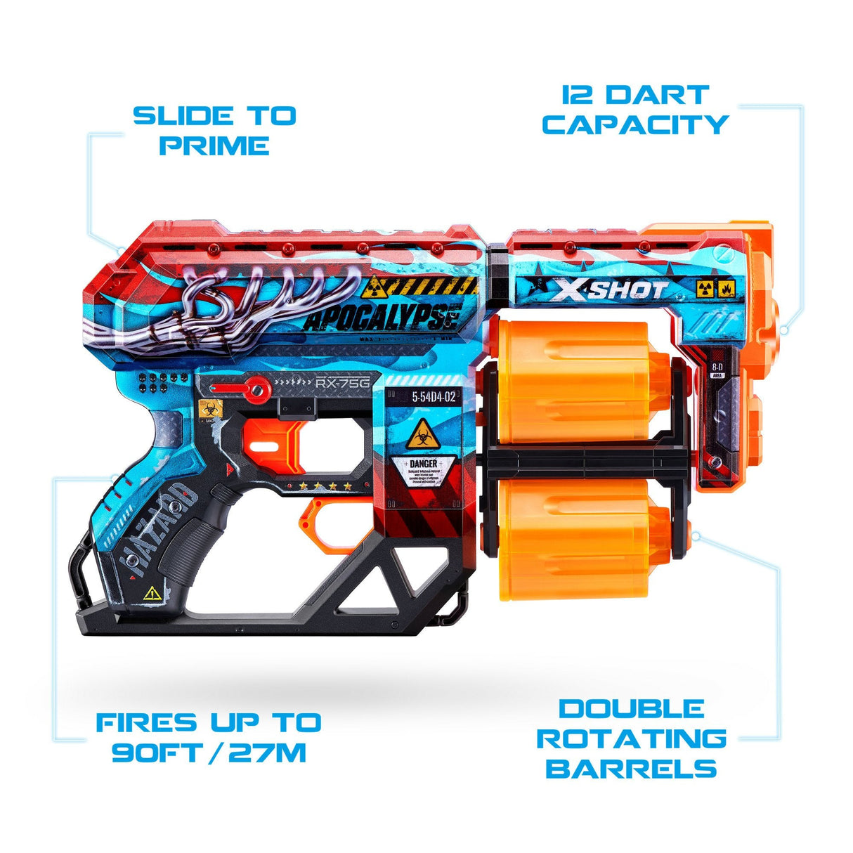 Lanzador Zuru X-Shot - Apocalipsis Aterrador, Dart Blaster