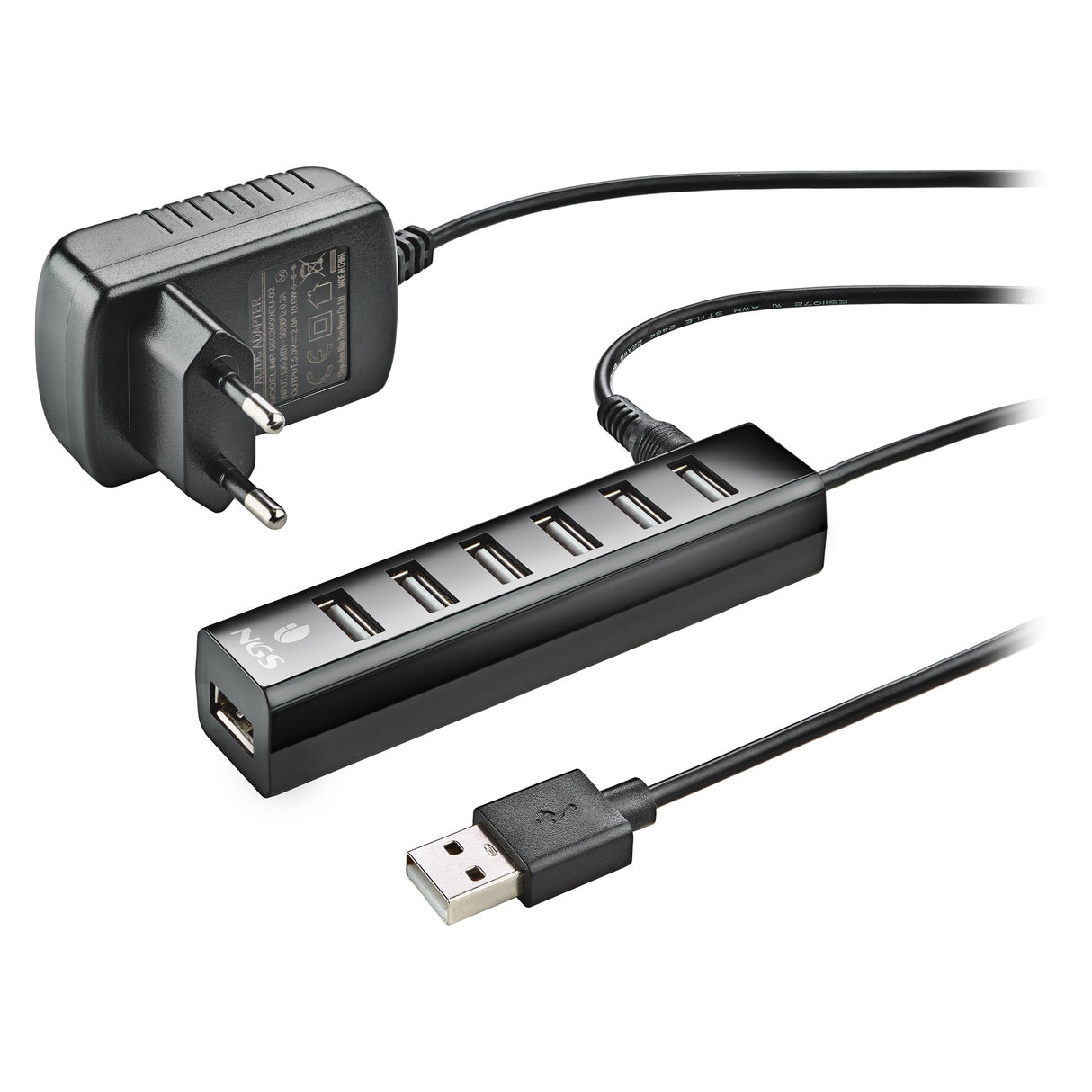 EAN 8435430621051 - NGS IHUB7 TINY USB 2.0 480 Mbit/s Negro imagen 1