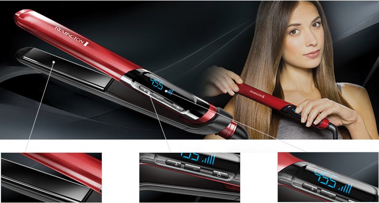 EAN 4008496789290 - Remington S9600 Utensilio de peinado Plancha de pelo Caliente Rojo 3 m imagen 6