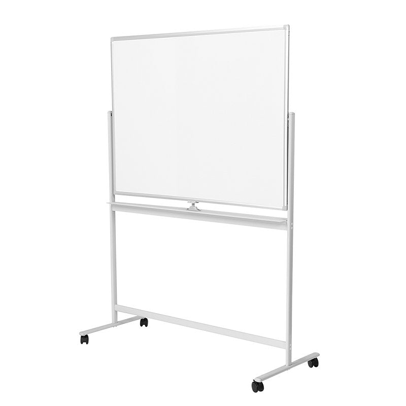 Dry Erase Whiteboard, Mobile, Double-Sided, Metal, 120x80cm