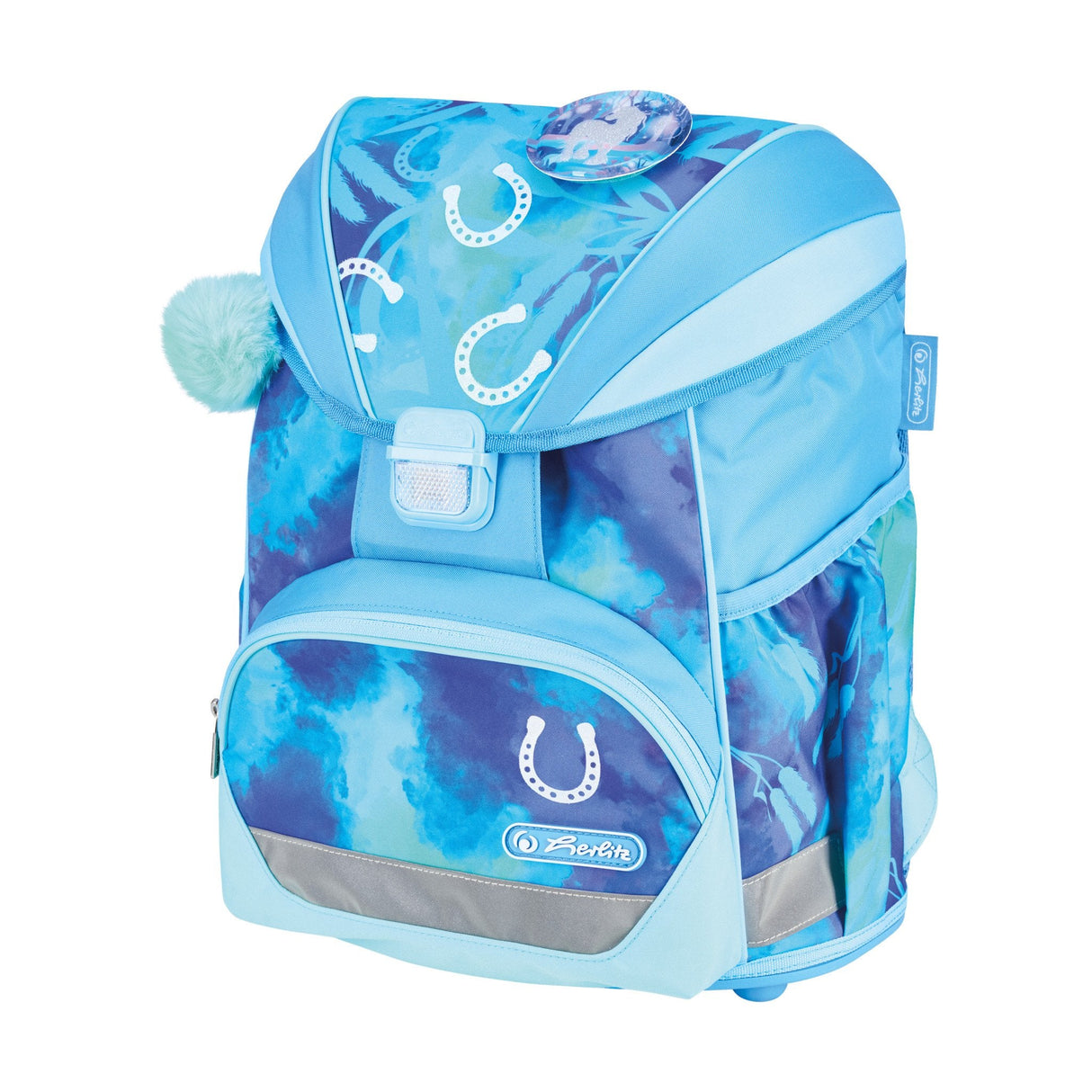 EAN 4008110396453 - Herlitz UltraLight XL Plus Lucky Horse juego de mochila escolar Chica Poliéster Azul, Azul claro imagen 4