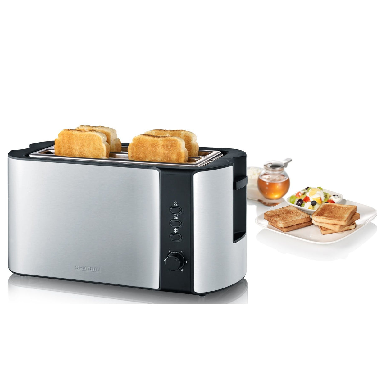 EAN 4008146028540 - Severin AT 2590 tostadora 2 rebanada(s) 1400 W Negro, Plata imagen 4
