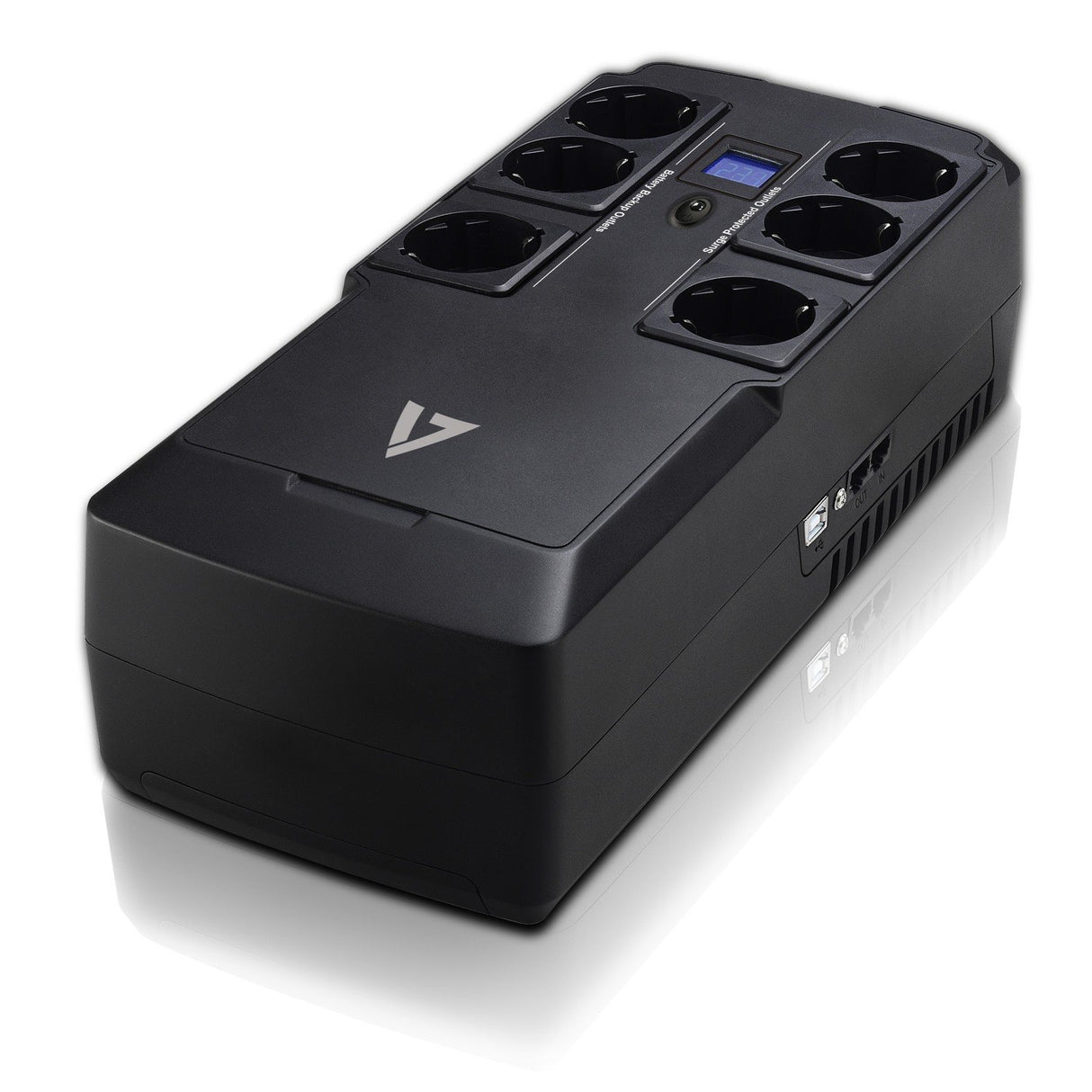 EAN 662919091397 - V7 UPS1DT750-1E sistema de alimentación ininterrumpida (UPS) 0,75 kVA 450 W 6 salidas AC imagen 1