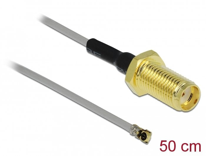 Delock 90399 Antena Cable Sma Mampara Hembra A I-Pex Inc., Mhf® 4 Macho 0.81 50 Cm Longitud De Hilo 10 Mm