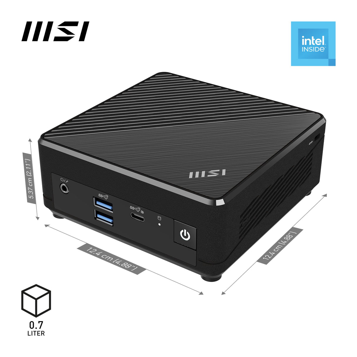 EAN 4711377071130 - MSI Cubi N ADL-006DE Intel® N N200 4 GB DDR4-SDRAM 128 GB SSD Windows 11 Pro Mini PC Negro imagen 2