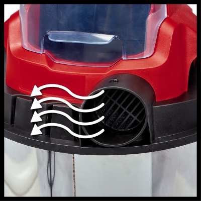 Aspirador En Seco Y Húmedo Einhell Tc-Vc 18/20 Li S-Solo (Rojo/Plata, Sin Batería Ni Cargador) Einhell 2347130