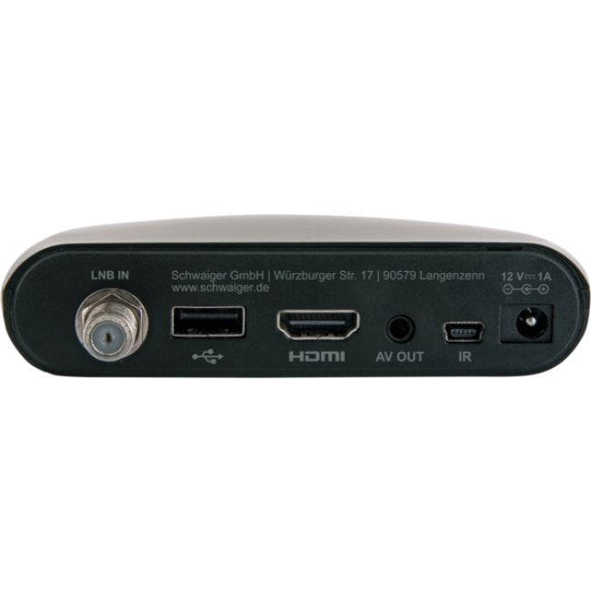 Receptor Schwaiger Dvb-S2 Con Conexión Usb, Fta, Negro