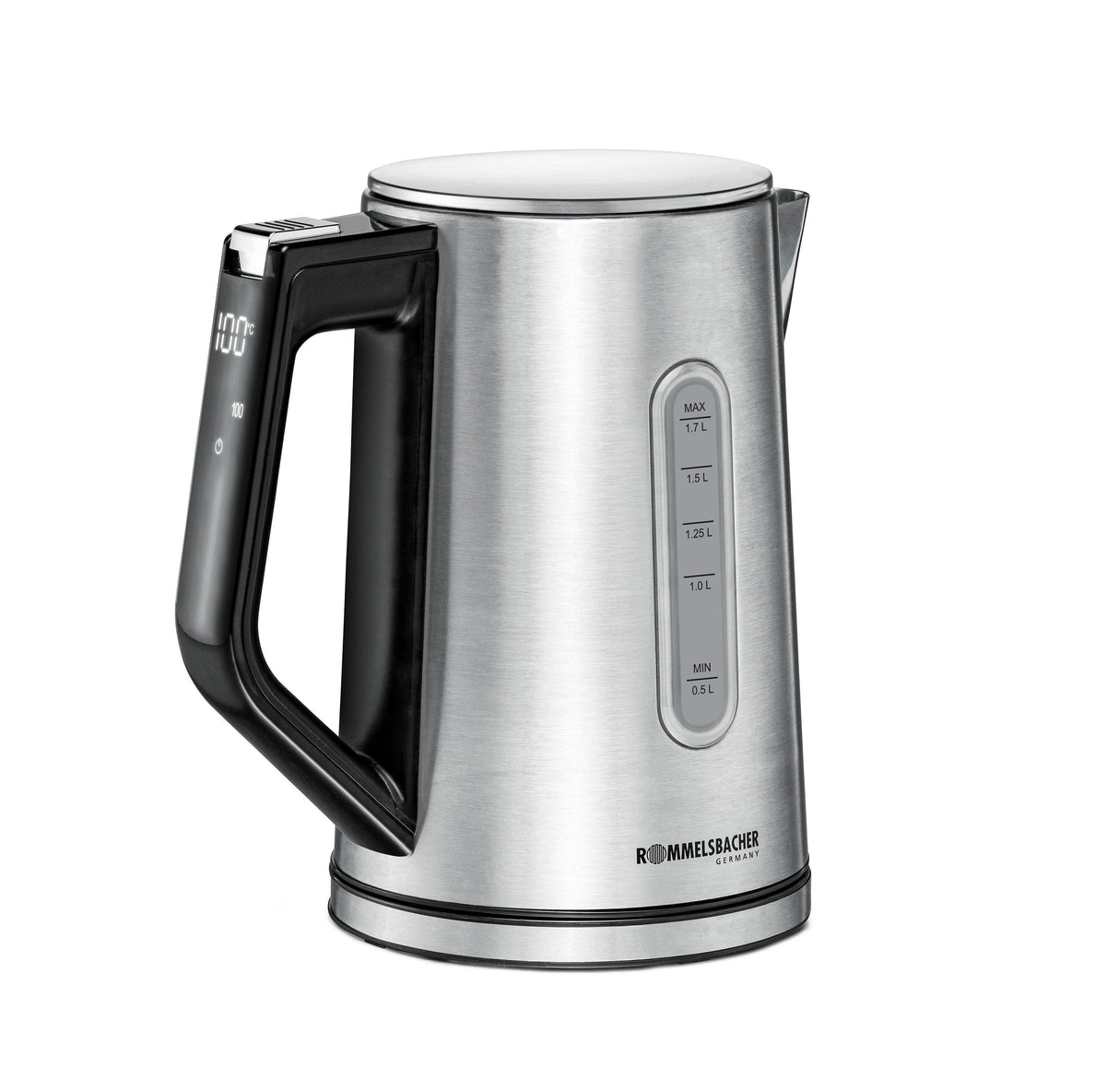 Hervidor Rommelsbacher Sunny Wk 3000 (Acero Inoxidable/Negro, 3.000 W, 1,7 Litros)