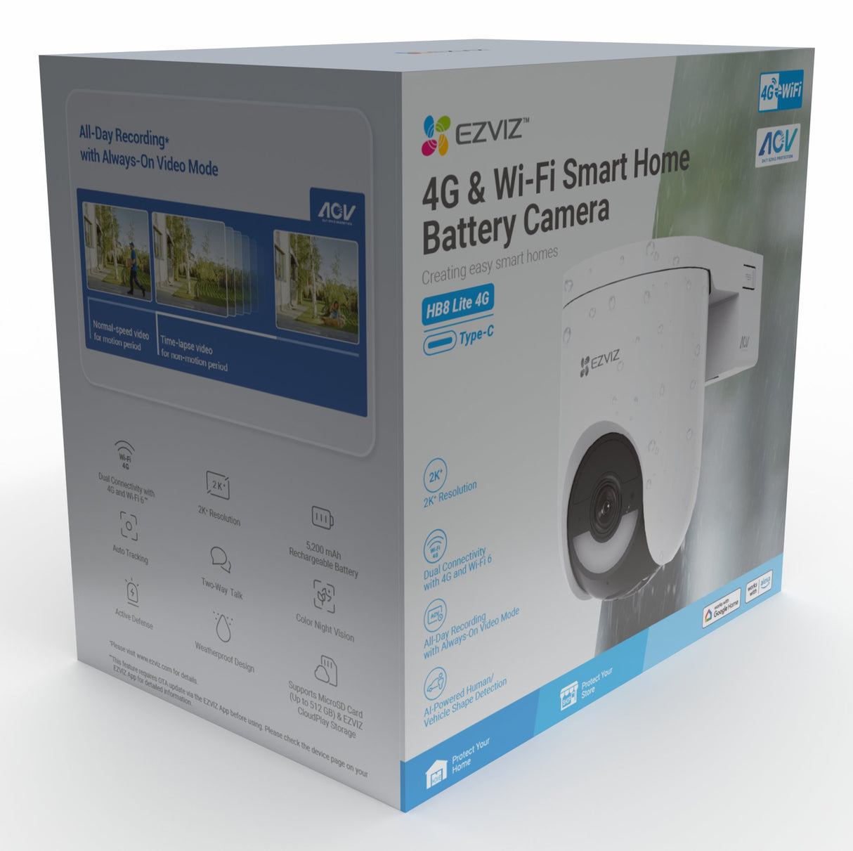 EAN 6941545641386 - EZVIZ HB8 Lite 4G+Wifi Torreta Cámara de seguridad IP Exterior 2560 x 1440 Pixeles Pared imagen 63