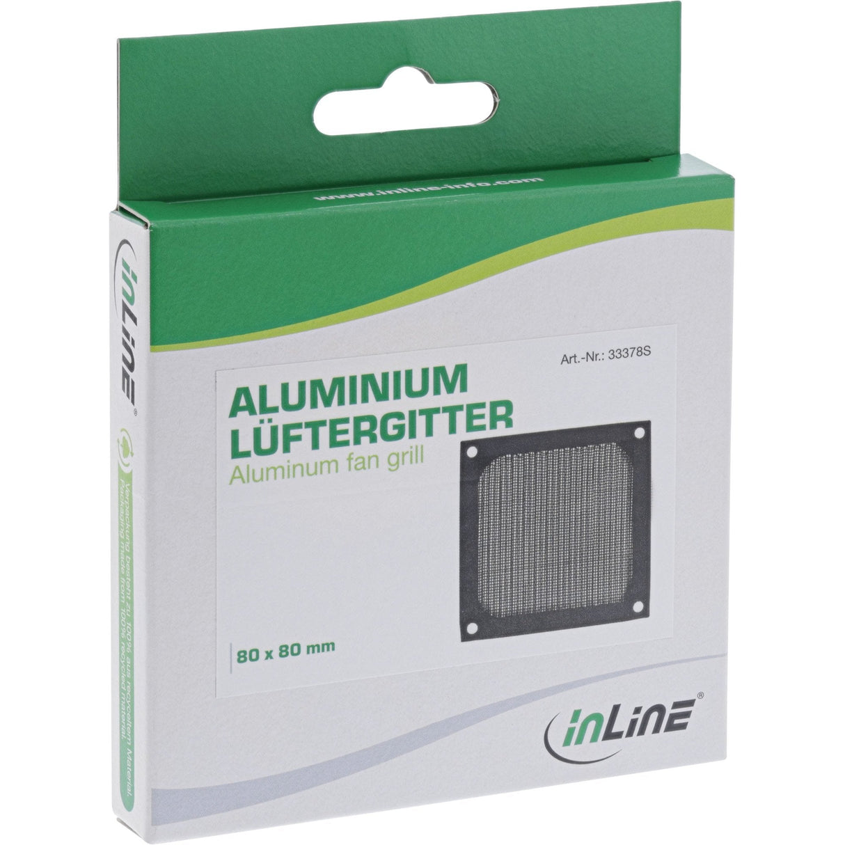 Filtro De Aluminio Inline Fan Grill 92x92mm Negro