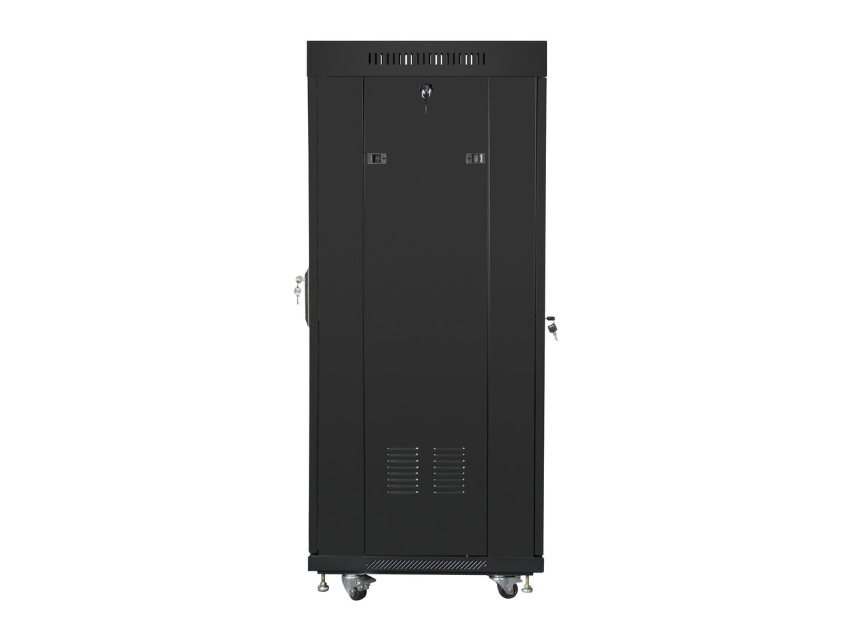 EAN 5901969430370 - Lanberg free standing rack 19inch cabinet 27U 600x600 glass door LCD flat pack black Rack o bastidor inde imagen 4