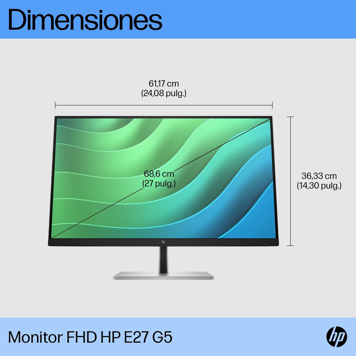 EAN 0196786297373 - HP E27 G5 FHD Monitor pantalla para PC 68,6 cm (27") 1920 x 1080 Pixeles Full HD LCD Negro imagen 6