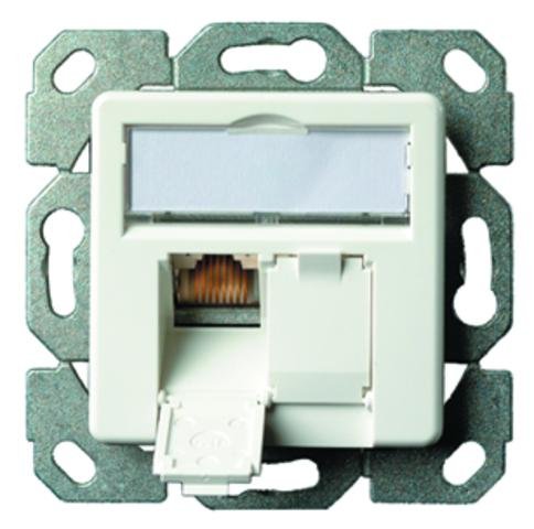 Telegärtner J00020a0523 Toma De Corriente 2 X Rj-45 Blanco