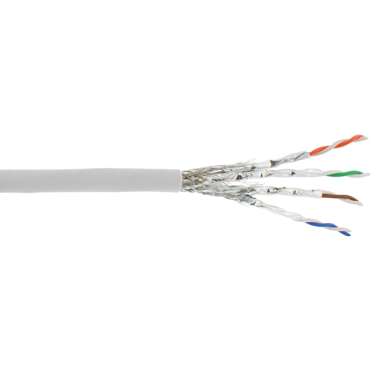 Cable De Red Inline S/Ftp Pimf Cat.6a Libre De Halógenos 500mhz Blanco 100m