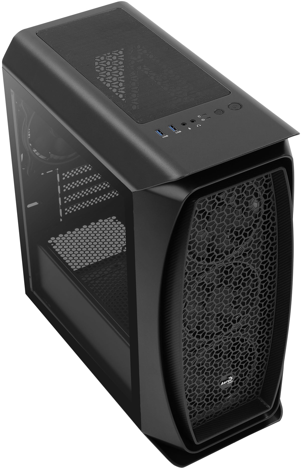 Caja Pc Aerocool Aero One Mini Eclipse Black 2*Usb 3.0 Hd Audio+Mic Soporta Refrigeración Líquida Micro Atx/ Mini Itx