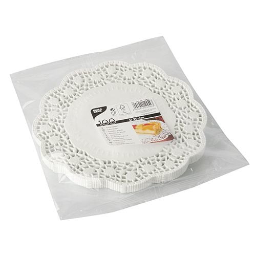 Papstar Tortenspitzen Ø 20cm, Blanco