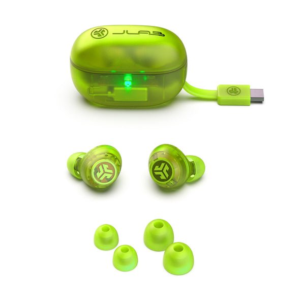 Auriculares Jlab Go Pop Anc True Wireless Stereo (Tws) Bluetooth Verde Azulado, Transparente