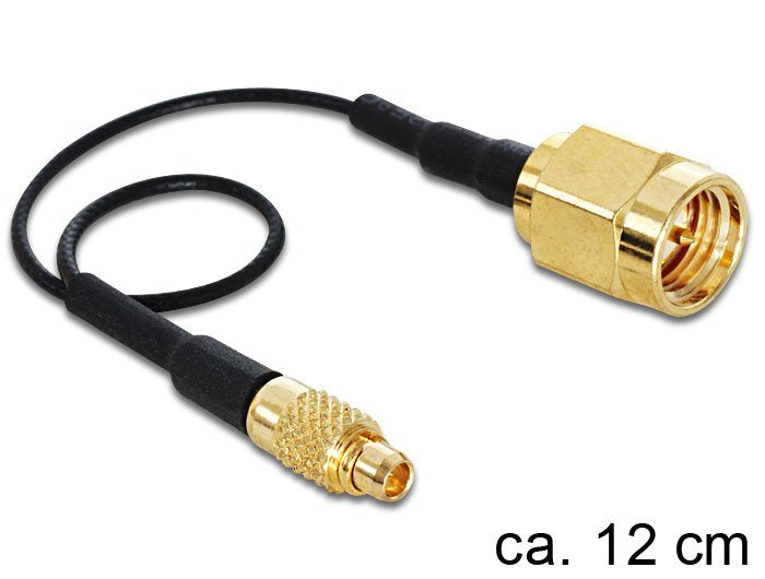 EAN 4043619884711 - DeLOCK 88471 cable coaxial 0,12 m MMCX SMA Oro, Negro imagen 2
