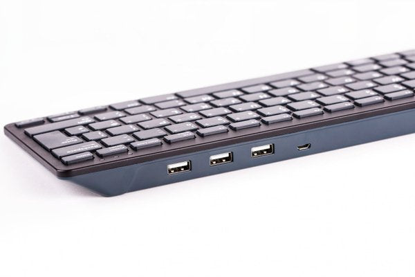 Raspberry Pi Foundation Oficial De Raspberry Pi Keyboard Negro/Gris, De-Layout, Incl. Hub Usb De 3 Puertos Rb-Tasta01s