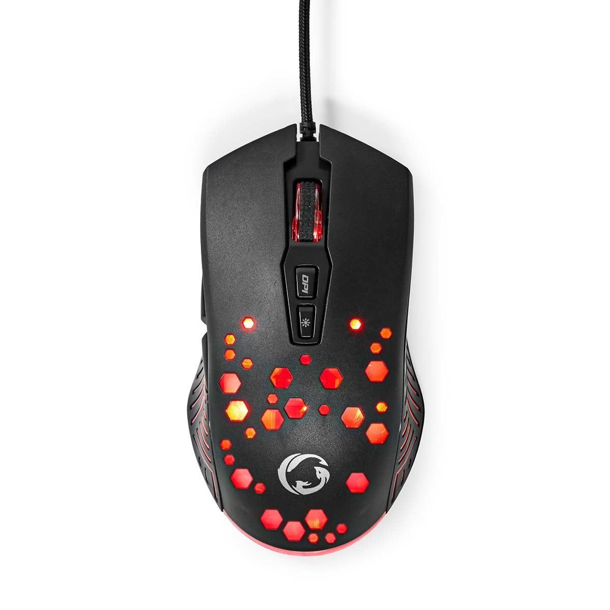EAN 5412810411276 - Nedis GMWD410BK ratón Juego mano derecha USB tipo A Óptico 7200 DPI imagen 1
