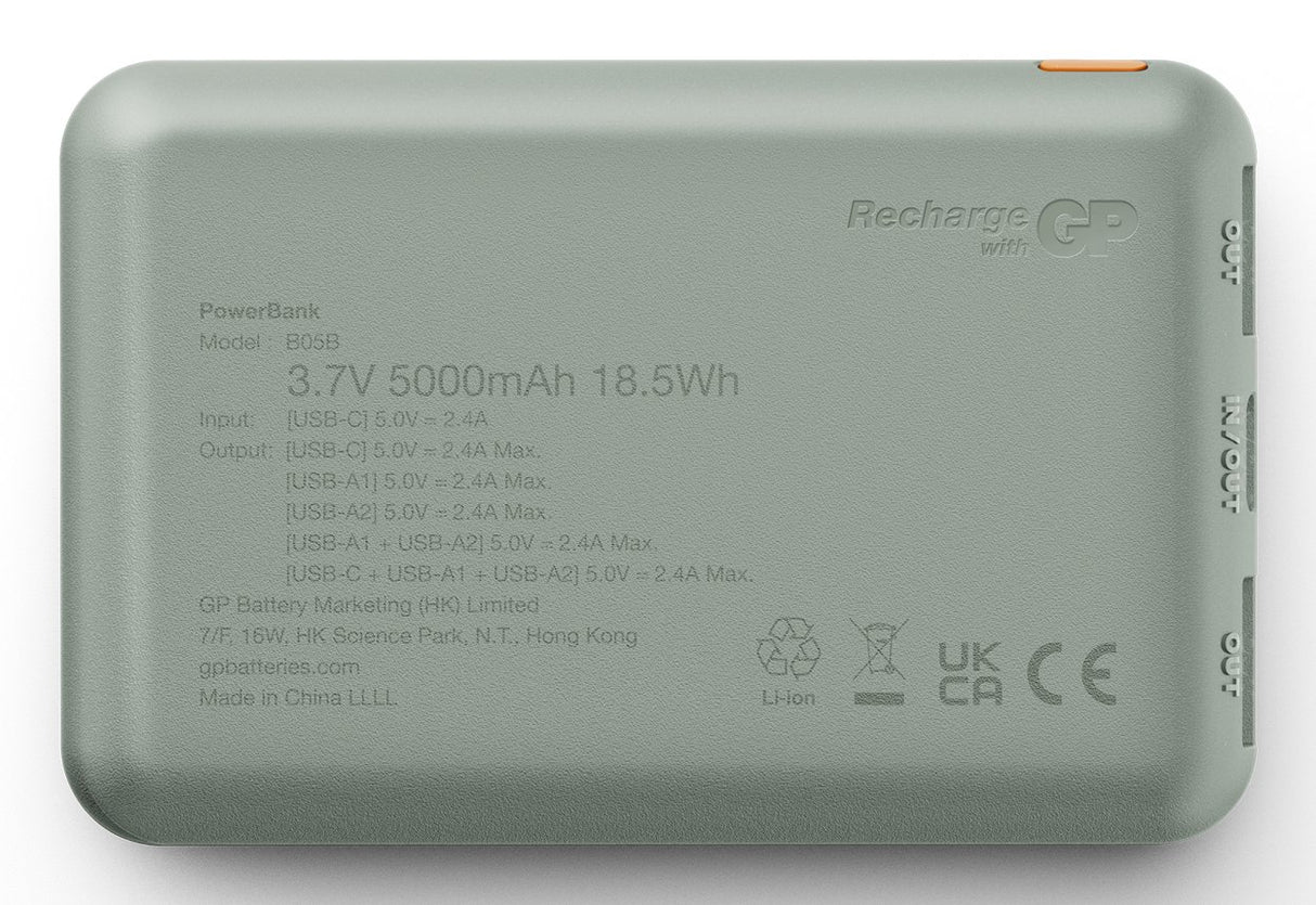 EAN 4891199230523 - GP Batteries 405210 batería externa Polímero de litio 5000 mAh Gris imagen 3