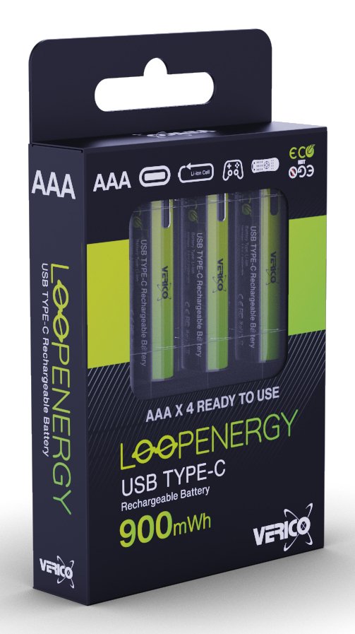 Verico Loopenergy Aaa900 8er-Pack Wiederaufladbar Usb-C