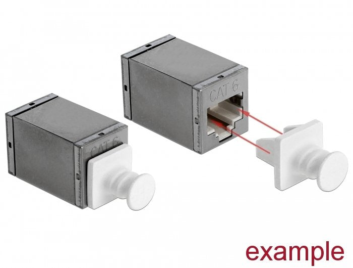 Delock 86507 Tapón Antipolvo Para Puerto 10 Pieza(S) Rj-45, Tapa Protectora Blanco, Rj-45, Blanco, Pc De Sobremesa/Estación De Trabajo, 18 Mm, 21 Mm, 14 Mm