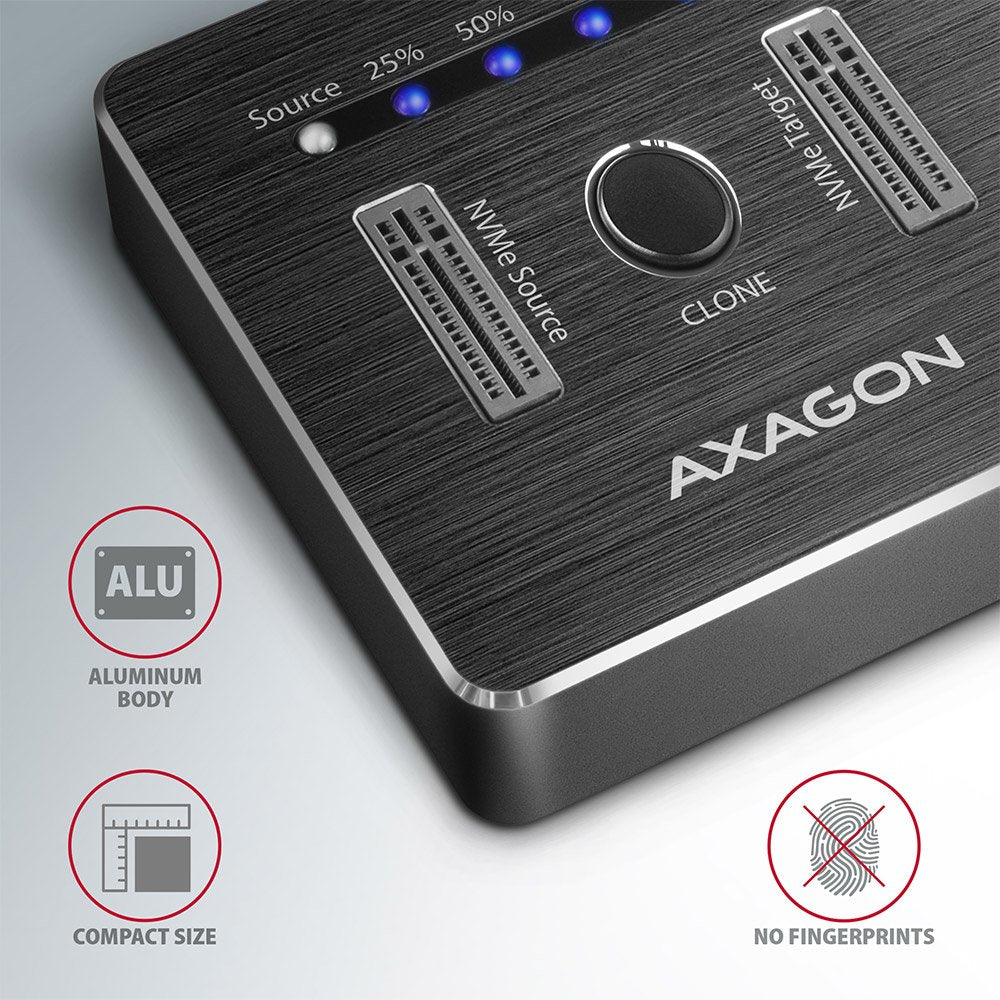 EAN 8595247906496 - Axagon ADSA-M2C base de conexión para disco duro USB 3.2 Gen 2 (3.1 Gen 2) Type-C Negro imagen 4