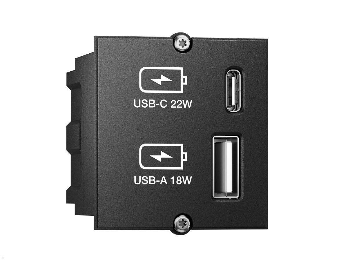 EAN 4057298081149 - Bachmann 917.227 toma de corriente USB A + USB C Negro imagen 2
