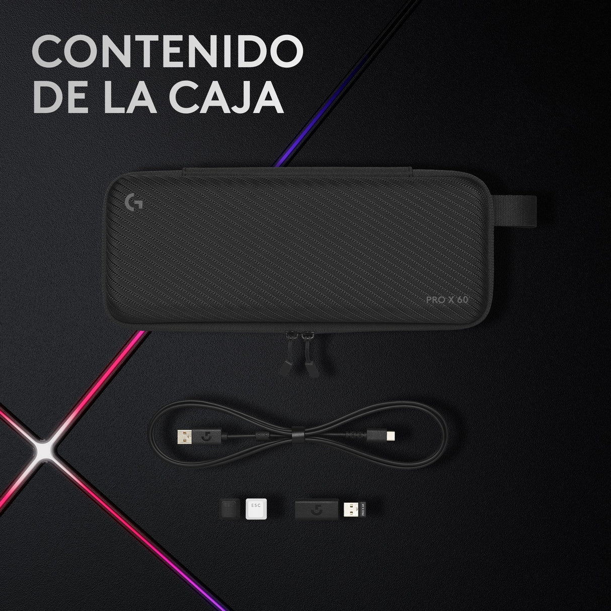 Teclado Ingles Logitech 920-011911 / G Pro X 60 Us Negro