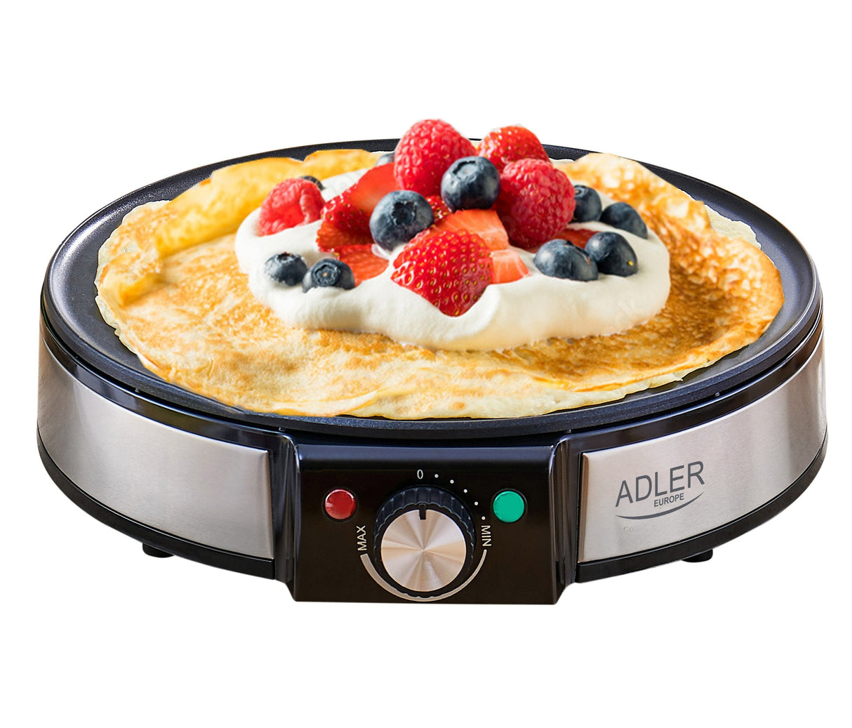 Adler Ad 3058 Crepe Maker, 1600 W, 30 Cm, Stainless Steel Black