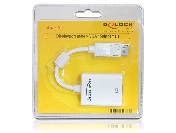 Delock Adaptador Displayport 1.2 Macho > Vga Hembra Blanco