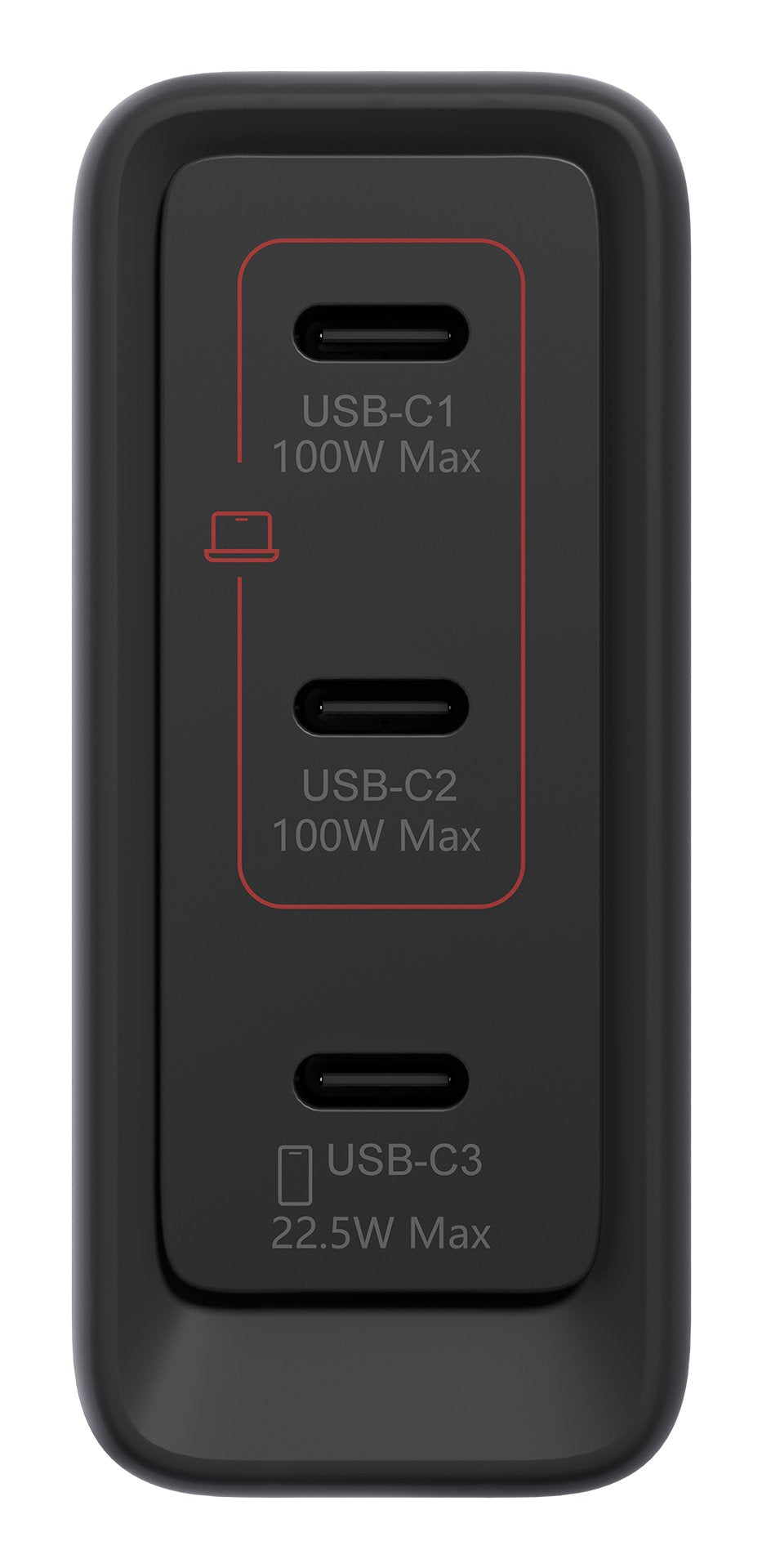 N Lenovo Multi-Port Usb-C 100w Gan-Cargador Netzteil Schwarz Inkl. Usb-C Cable (1,8m)