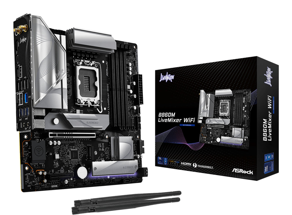 EAN 4711581490314 - Asrock B860M LiveMixer WiFi Intel B860 LGA 1851 (Socket V1) micro ATX imagen 1
