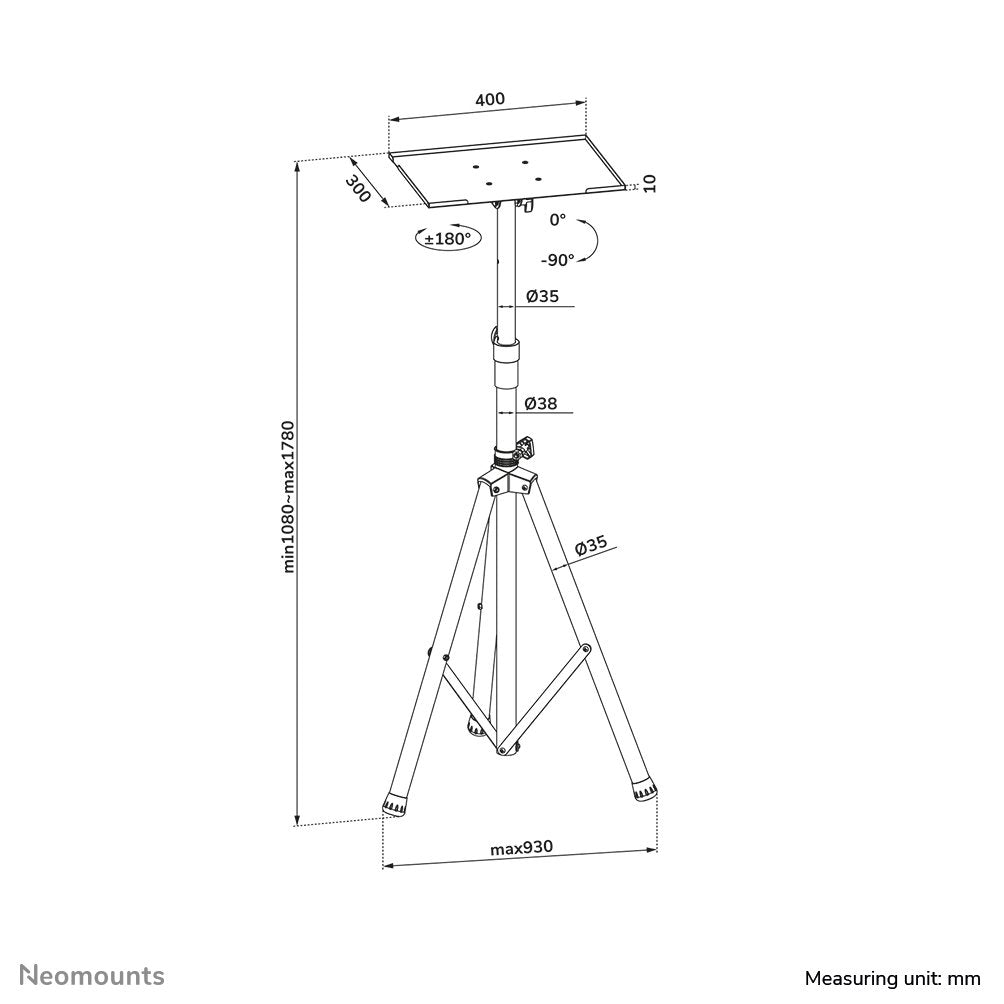 EAN 8717371447007 - Neomounts NS-FS200BLACK soporte para pantalla de señalización 81,3 cm (32") Negro imagen 3