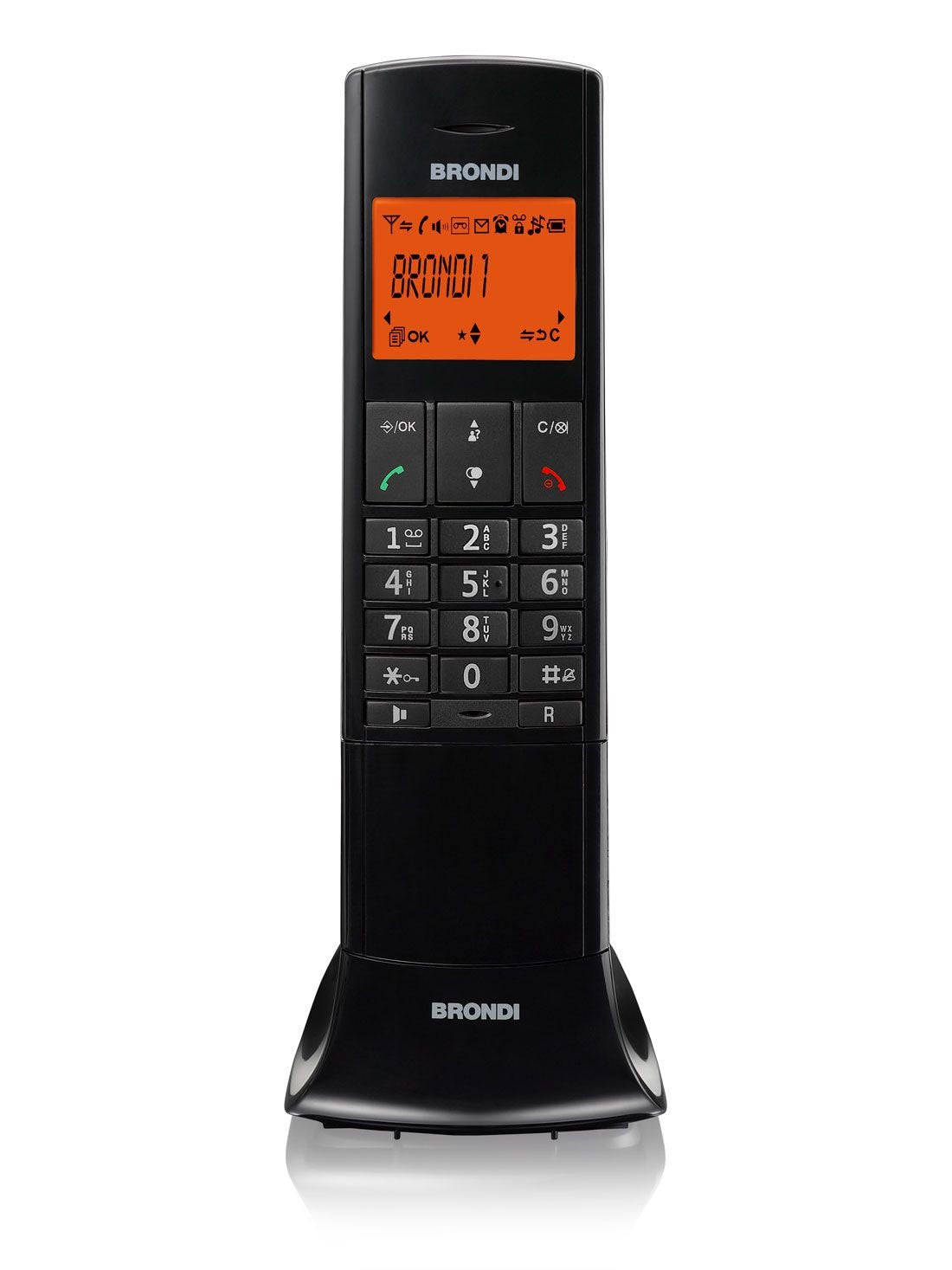 Brondi Lemure Teléfono Dect Identificador De Llamadas Negro