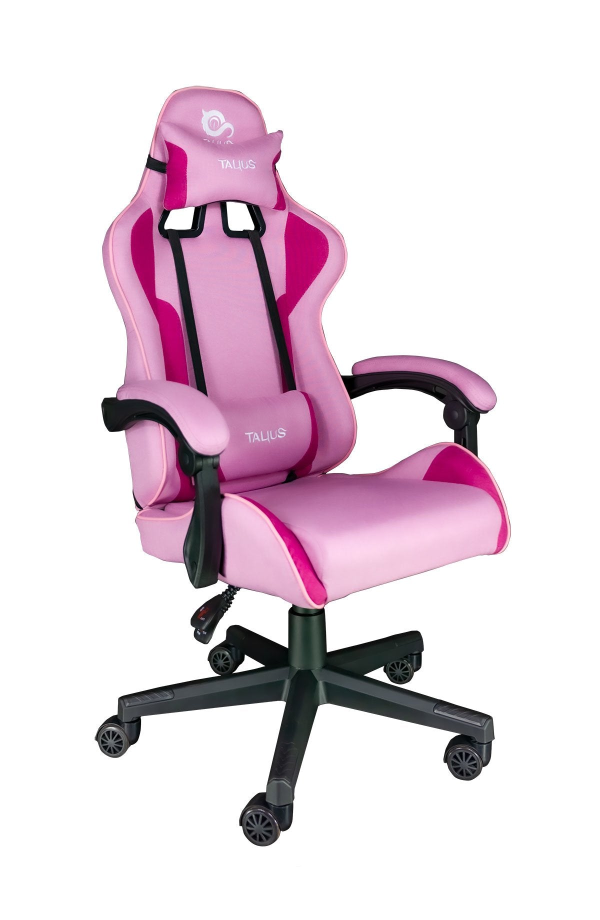 Talius Silla Hornet Gaming Negra/Rosa, Butterfly, Base Nylon, Ruedas Nylon