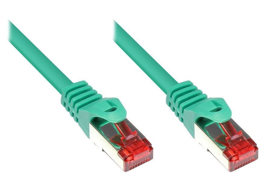 Goodconnections Cable De Red Mit Rastnasenschutz, Cat. 6, S Ftp, Pimf, Pvc, 250mhz, Grün, 0,25m,