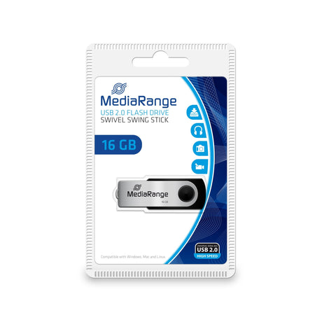 EAN 4260057126214 - MediaRange MR910 unidad flash USB 16 GB USB Type-A / Micro-USB 2.0 Negro, Plata imagen 1