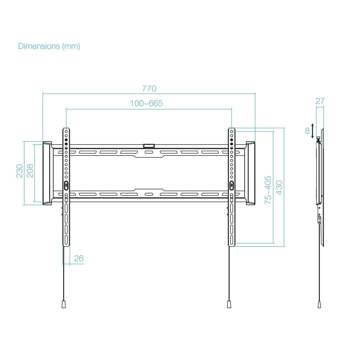 EAN 8433281017085 - TooQ LP1083F-B soporte para TV 2,03 m (80") imagen 6