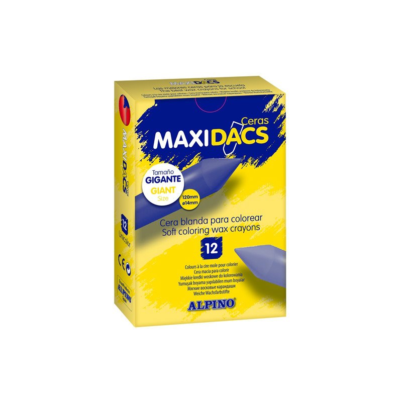 Alpino Ceras Maxidacs Caja De 12 Negro